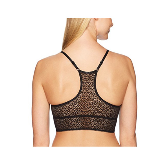 DKNY Modern Lace Longline Bralette DK4021 Black Size XL - Picture 2 of 2